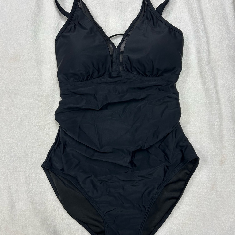 Elegant Black One-Piece Swimsuit